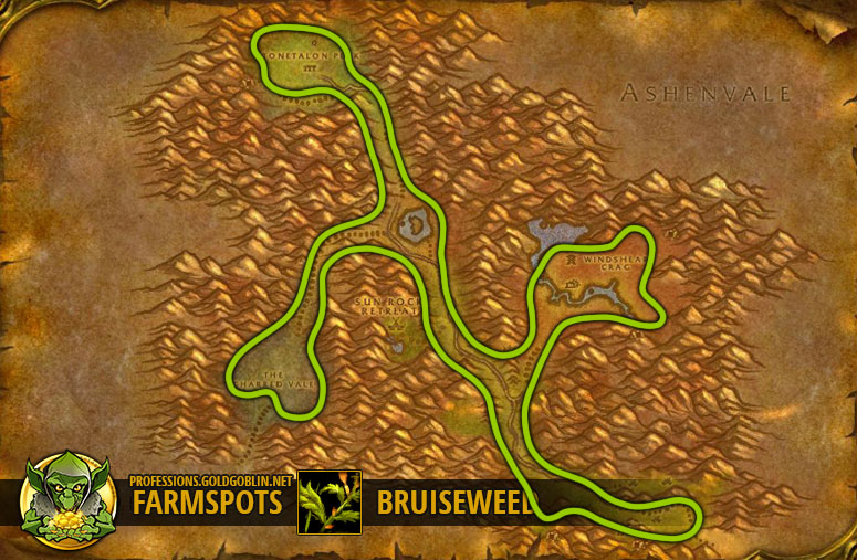 WoW Farming Bruiseweed - World of Warcraft Classic Farm Guide.