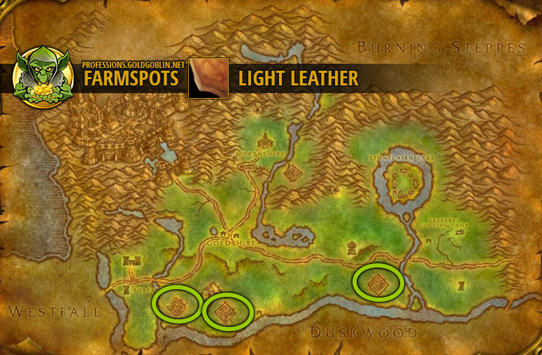 Elastisk Citron Formindske WoW Farming Light Leather - World of Warcraft Classic Farm Guide