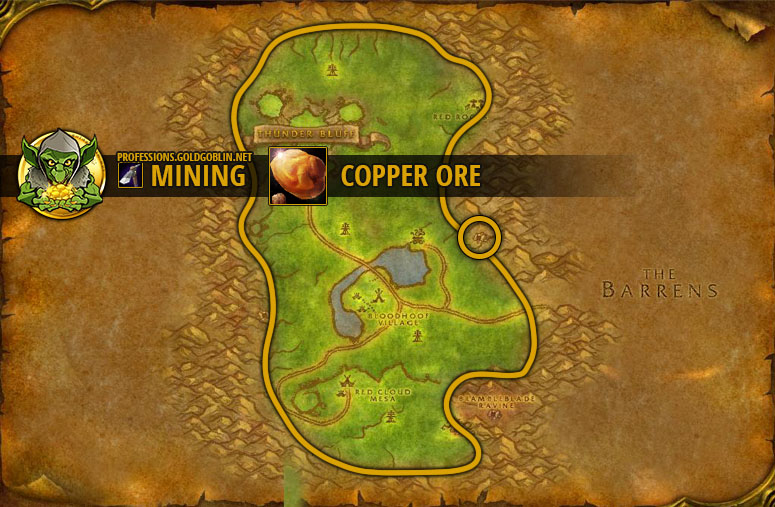 classic professions mining copper ore mulgore