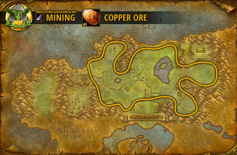 classic professions mining copper ore tirisfal