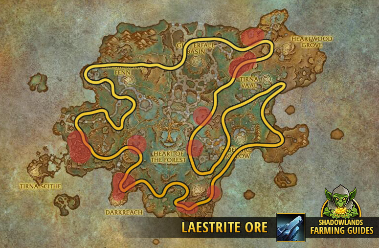 Full Route to farm Laestrite Ore in Ardenweald