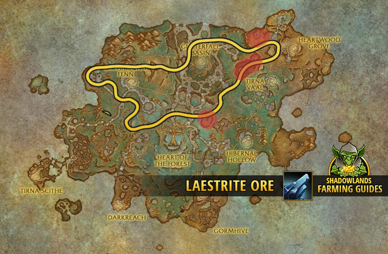 Northern Route to farm Laestrite Ore in Ardenweald