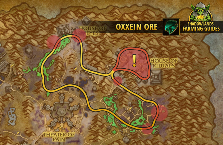 Route to farm Oxxein Ore in Maldraxxus