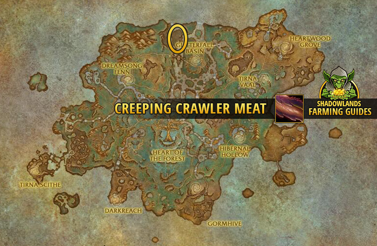 Farmspot for farming Creeping Crawler Meat in Ardenweald