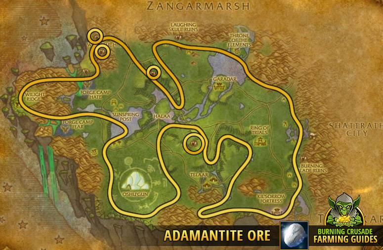 wow fel eternium ore mining guide