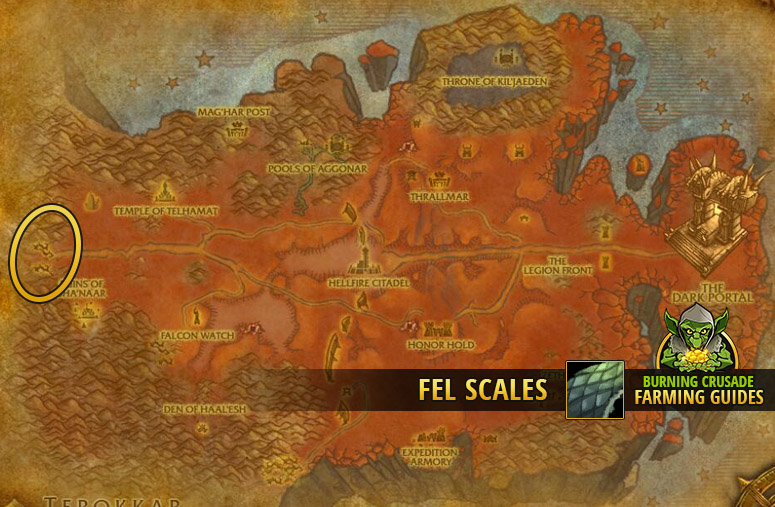 burning crusade classic farming fel fel scales