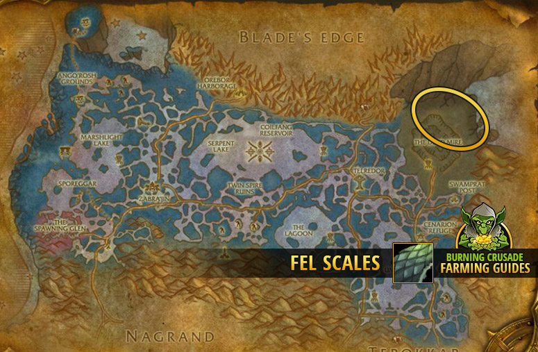 burning crusade classic farming fel fel scales zangarmarsh