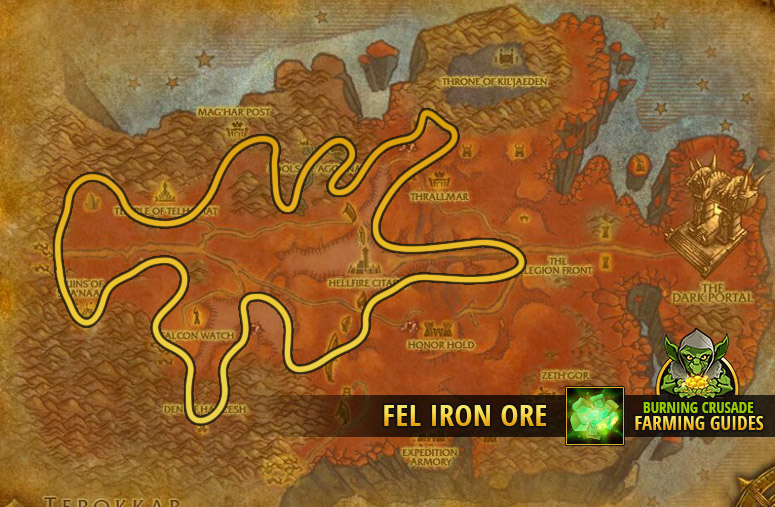 burning crusade classic farming fel iron ore hellfire peninsula1