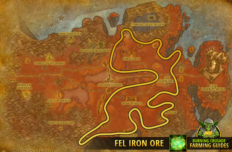 wow fel eternium ore mining guide